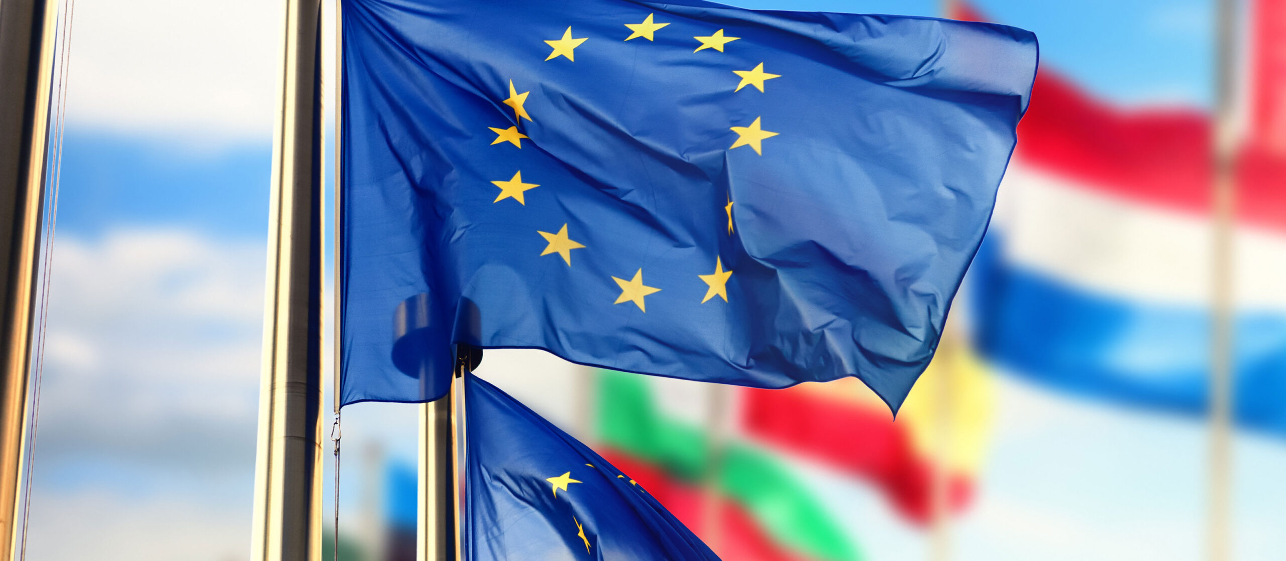 Europaflagge im Wind